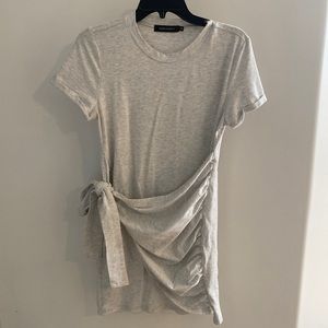 Stretchy Comfy Wrap Cuffed Sleeve TShirt Dress